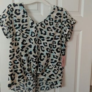 Juicy couture blue leopard top